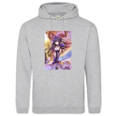 Hoodie with Print Date A Live Girl Yatogami Tohka Hero - 2XL grey