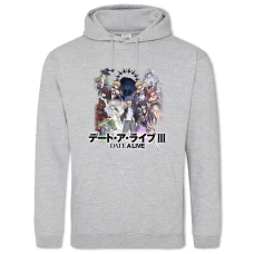 Hoodie with Print Date A Live Print - 2XL grey