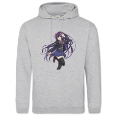 Hoodie with Print Date A Live Happy Hero Yatogami Tohka - 2XL grey