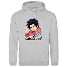 Hoodie with Print Blue Exorcist Rin Okumura - 2XL grey