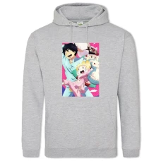 Hoodie with Print Blue Exorcist Funny Print - 2XL grey
