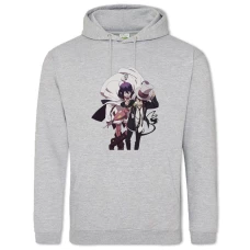 Hoodie with Print Blue Exorcist Characters - 2XL grey