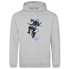 Hoodie with Print Blue Exorcist Print - 2XL grey