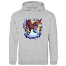 Hoodie with Print Fullmetal Alchemist Edward Elric Hero - 2XL grey