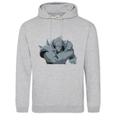 Hoodie with Print Fullmetal Alchemist Creature Print - 2XL grey