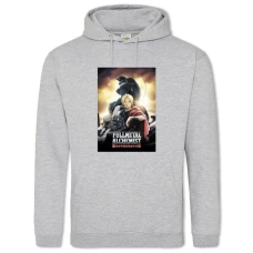 Hoodie with Print Fullmetal Alchemist Main Theme - 2XL grey