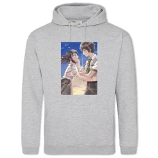Hoodie with Print Your Name Main Heroes - 2XL grey