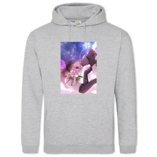 Hoodie with Print Your Name Flying Heroes - 2XL grey