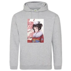 Hoodie with Print Your Name Funny Mitsuha Miyamizu - 2XL grey