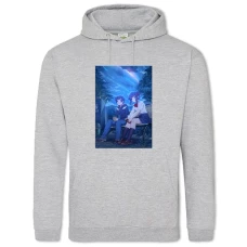 Hoodie with Print Your Name Theme Print - 2XL grey