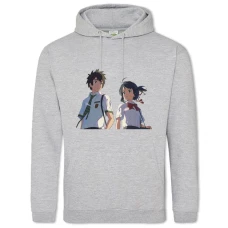 Hoodie with Print Your Name Main Heroes Print - 2XL grey