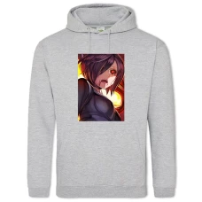 Hoodie with Print Tokyo Ghoul Girl Hero - 2XL grey
