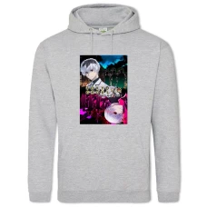 Hoodie with Print Tokyo Ghoul Heroes Print - 2XL grey