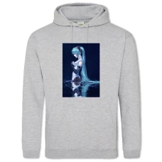 Hoodie with Print Hatsune Miku Girl - 2XL grey