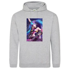 Hoodie with Print Hatsune Miku Guitar Hero - 2XL grey