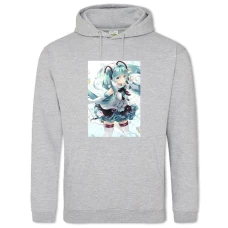 Hoodie with Print Hatsune Miku Art - 2XL grey