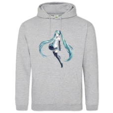 Hoodie with Print Hatsune Miku Beautiful Girl - 2XL grey