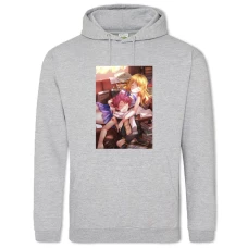 Hoodie with Print Fairy Tail Main Heroes - 2XL grey