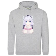 Hoodie with Print Kobayashi-San Chi No Maid Dragon Kamui Kanna - 2XL grey