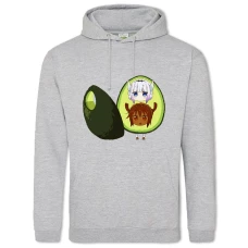 Hoodie with Print Kobayashi-San Chi No Maid Dragon Avocado Print - 2XL grey