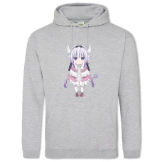 Hoodie with Print Kobayashi-San Chi No Maid Dragon Girl Dragon Kanna - 2XL grey
