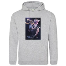Hoodie with Print Kobayashi-San Chi No Maid Dragon Dragons Kanna And Tohru - 2XL grey