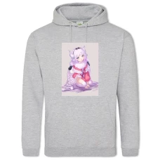 Hoodie with Print Kobayashi-San Chi No Maid Dragon Kanna Dragon - 2XL grey