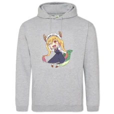 Hoodie with Print Kobayashi-San Chi No Maid Dragon Dragon Tohru - 2XL grey
