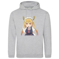 Hoodie with Print Kobayashi-San Chi No Maid Dragon Funny Tohru - 2XL grey