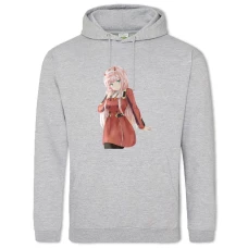Hoodie with Print Darling In The Franxx Zero Two - 2XL grey