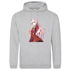 Hoodie with Print Darling In The Franxx Girl Zero Two - 2XL grey