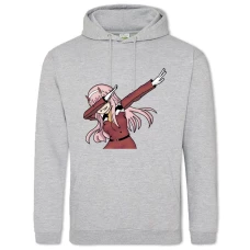 Hoodie with Print Darling In The Franxx Funny Zero Two Dub - 2XL grey