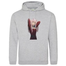 Hoodie with Print Darling In The Franxx Beautiful Zero Two - 2XL grey