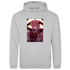 Hoodie with Print Darling In The Franxx Perfect Zero Two Hero - 2XL grey