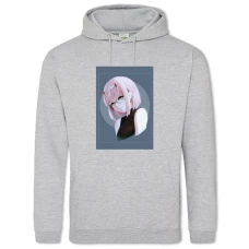 Hoodie with Print Darling In The Franxx Zero Two Art - 2XL grey