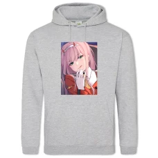 Hoodie with Print Darling In The Franxx Zero Two Beautiful Hero - 2XL grey