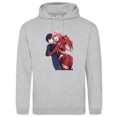Hoodie with Print Darling In The Franxx Print Zero Two Hero - 2XL grey