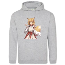 Hoodie with Print Sewayaki Kitsune No Senko-San Girl Hero - 2XL grey