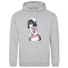 Hoodie with Print Blend S Cute Maika Sakuranomiya - 2XL grey