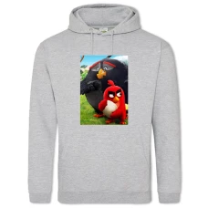 Hoodie with Print Angry Birds With Egg - 2XL grey