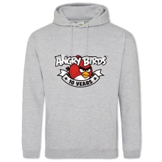 Hoodie with Print Angry Birds 10 Years - 2XL grey