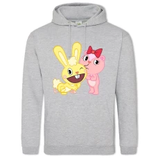 Hoodie with Print Happy Tree Friends Kiss - 2XL grey