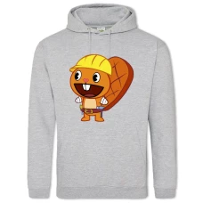 Hoodie with Print Happy Tree Friends Nibbler - 2XL grey