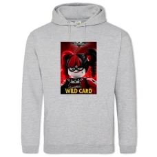 Hoodie with Print Lego Harley Quinn Wild Card - 2XL grey