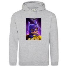 Hoodie with Print Lego Batgirl She Is So Boss - 2XL grey