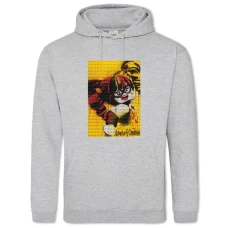 Hoodie with Print Lego Harley Quinn - 2XL grey
