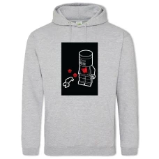 Hoodie with Print Lego Black And White - 2XL grey