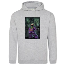 Hoodie with Print Lego Joker Art - 2XL grey