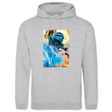 Hoodie with Print Lego Ninjago Warrior - 2XL grey