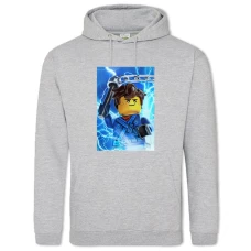 Hoodie with Print Lego Ninja Boy - 2XL grey